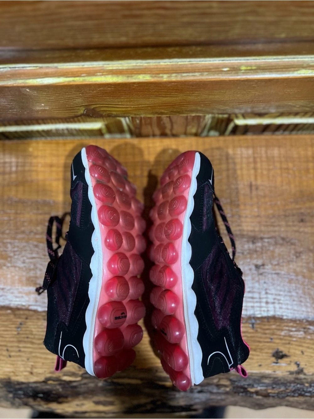 Skechers Black Athletic Sneakers with Pink Accents - Picture 7 of 11